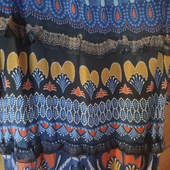 Farm Rio Long-Sleeve Maxi Dress Sparkle Black Size - Picture 4 of 4